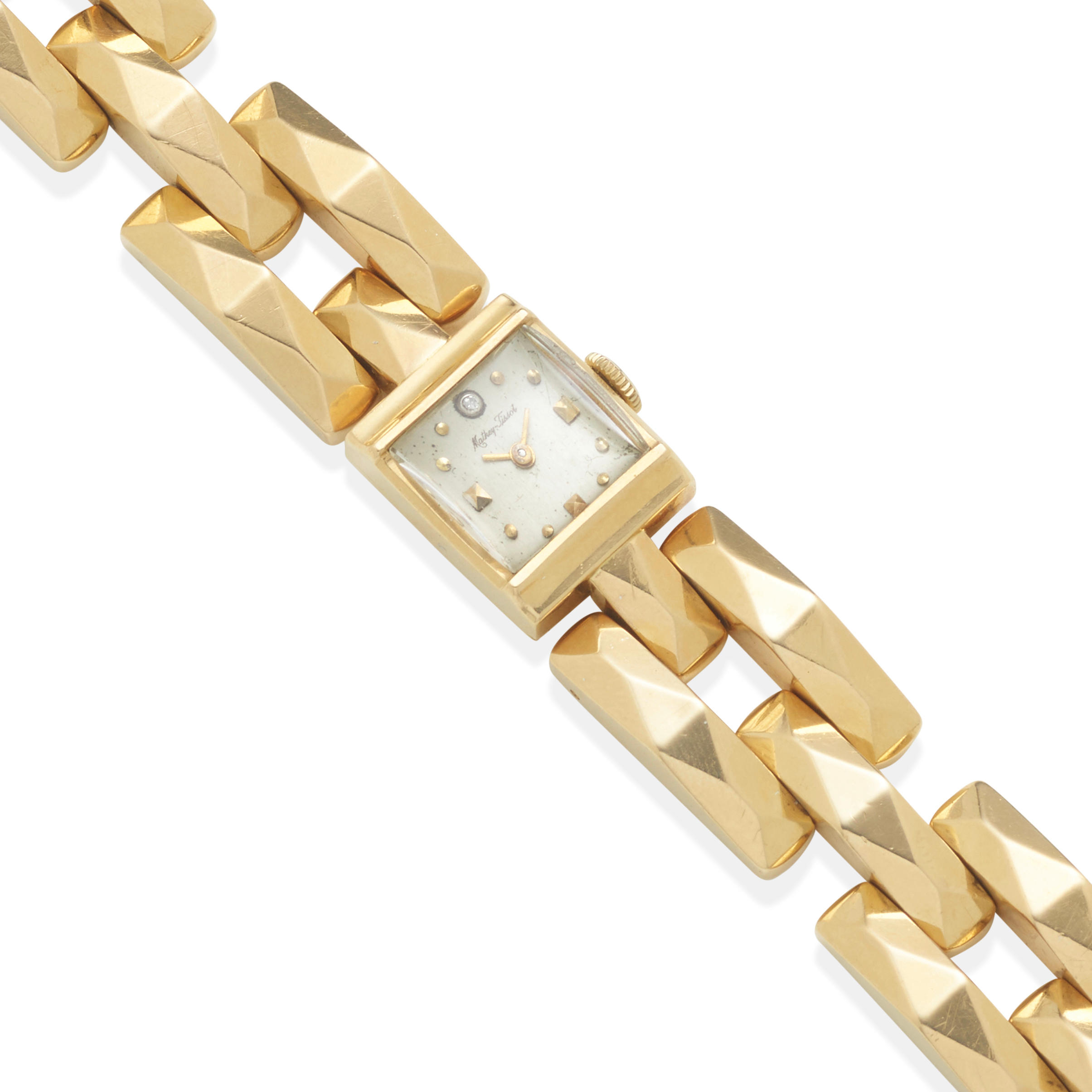 MATHEY TISSOT A 14K GOLD WRISTWATCH With a manual movement