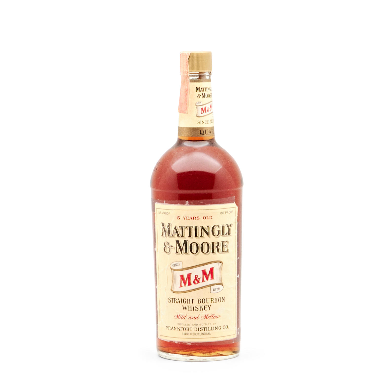 MATTINGLY MOORE 5 YEARS OLD 1 QUART BOTTLE Mattingly Moore
