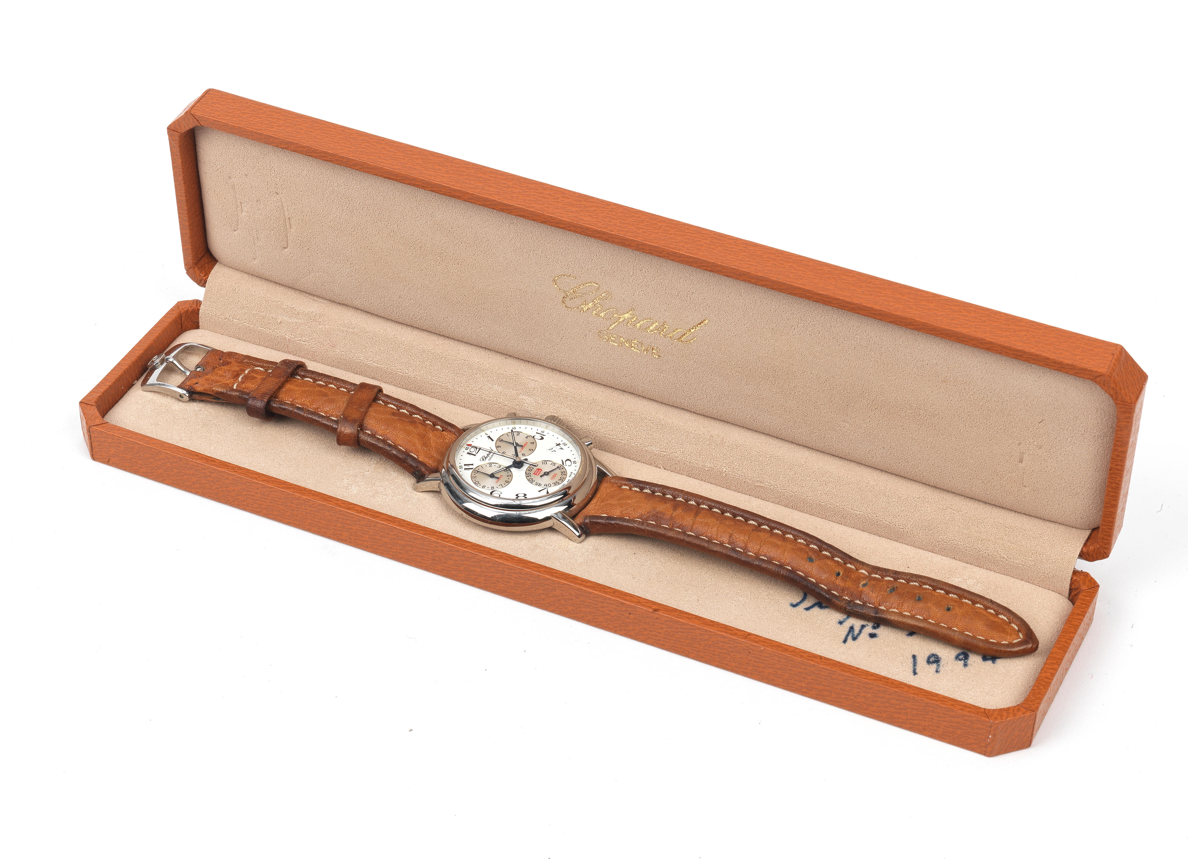 A CHOPARD 1000 MIGLIA WATCH WITH SIGNATURE OF STIRLING MOSS