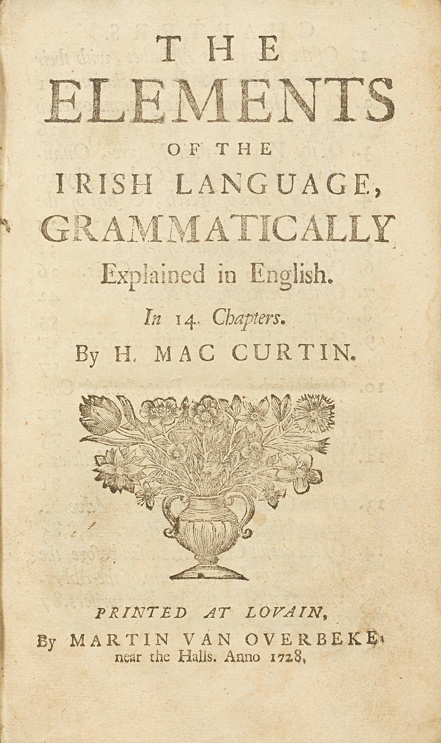 IRELAND IRISH LANGUAGE MACMURTIN HUGH AODH BUI MAC CRUITIN The