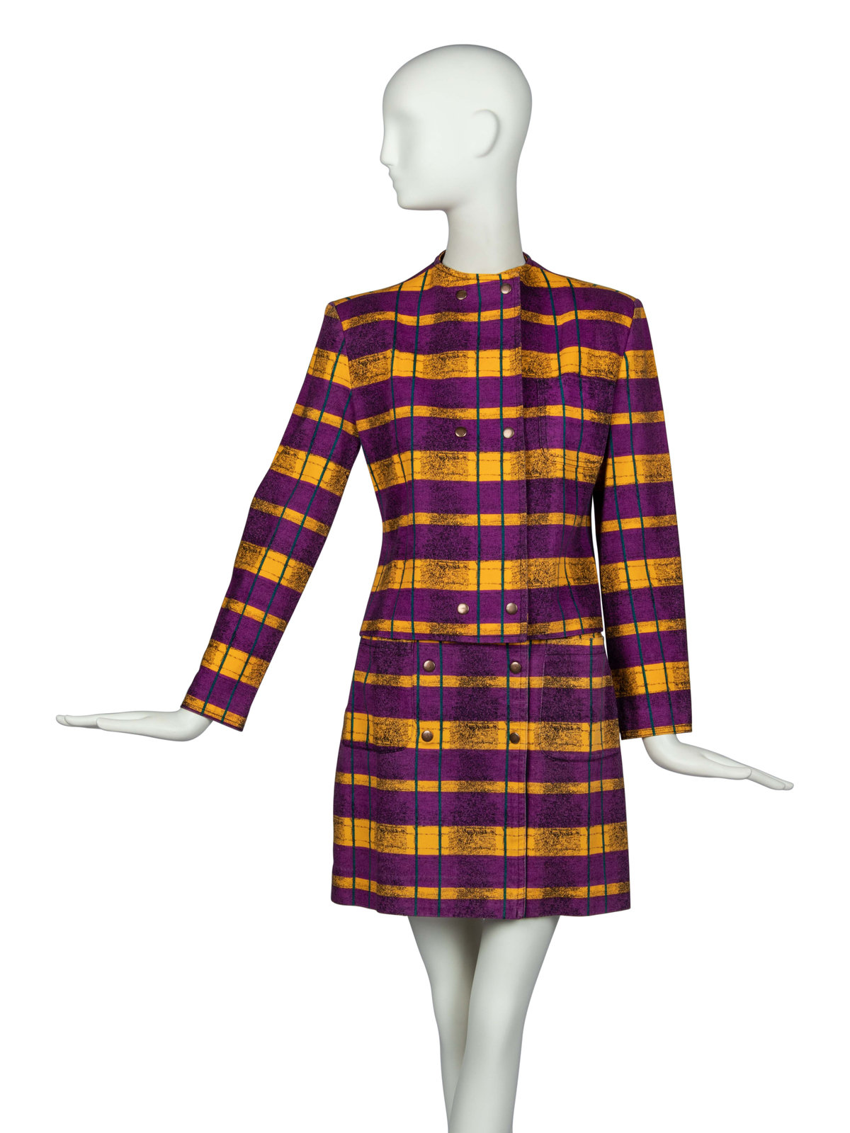 Stephen Sprouse Ensemble 1988 THE FIRST Collarless snap front jacket