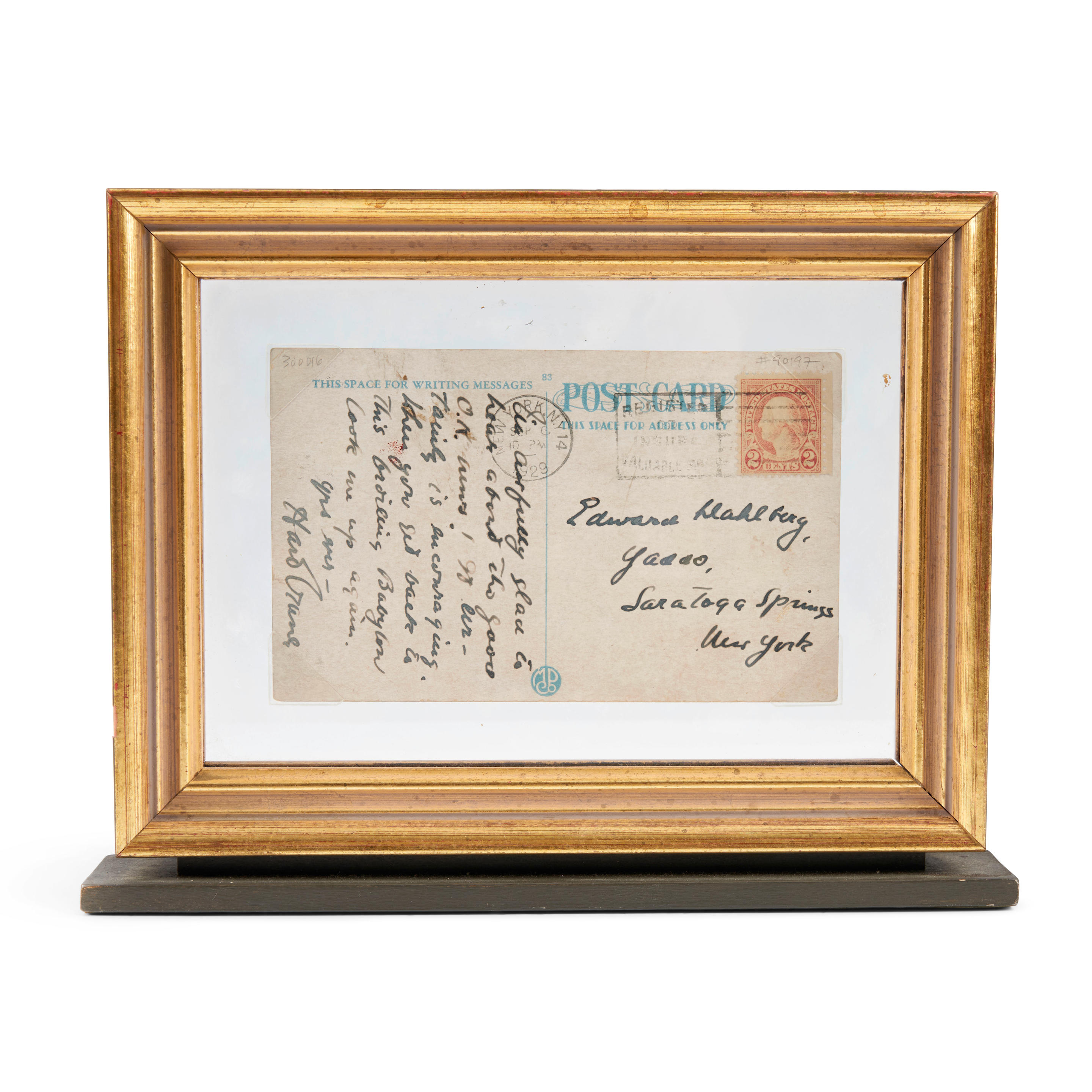 A SIGNED HART CRANE BROOKLYN BRIDGE POSTCARD TO EDWARD DAHLBERG