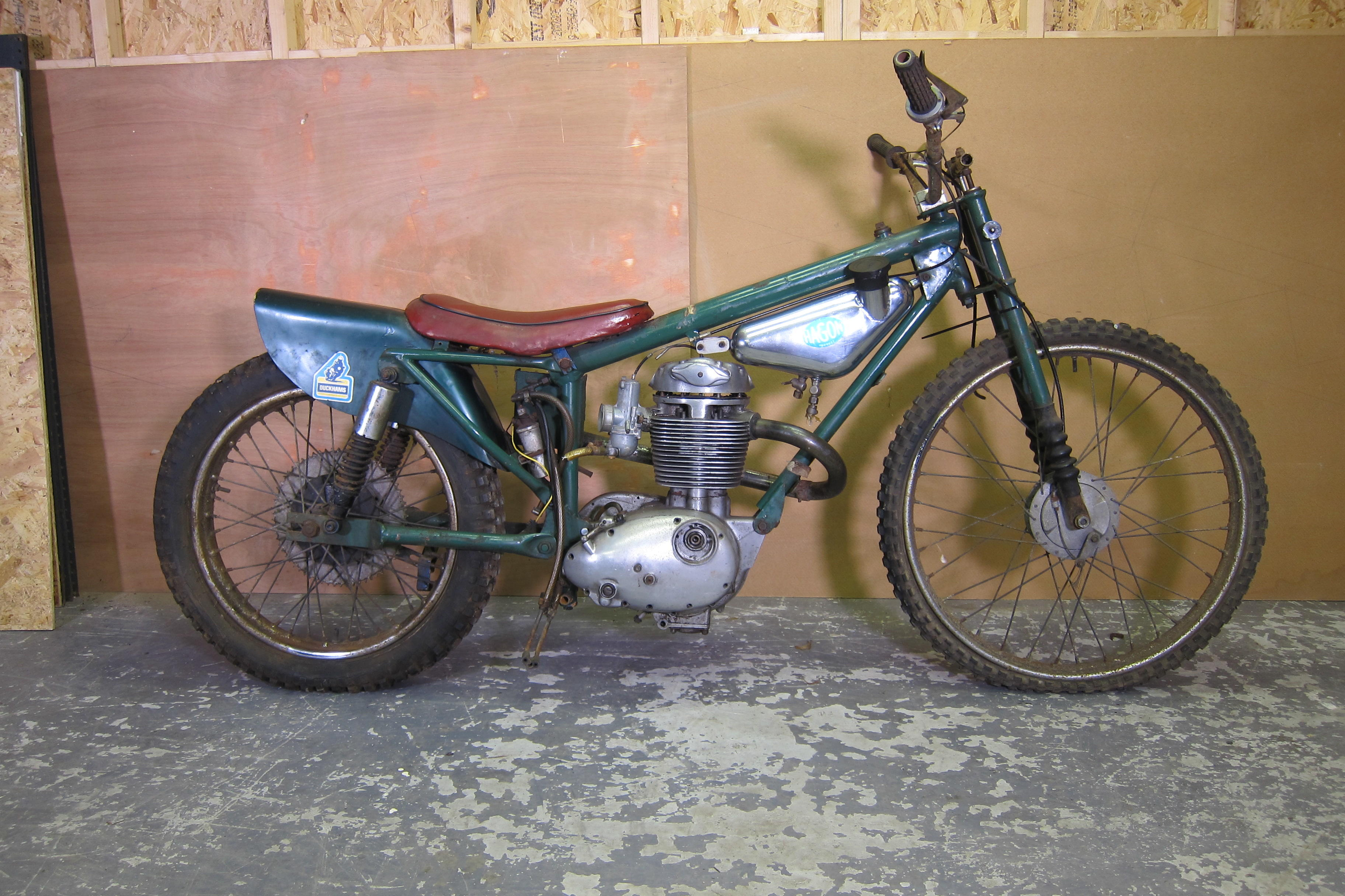 HAGON BSA 441CC GRASSTRACK RACING MOTORCYCLE PROJECT FRAME NO NONE