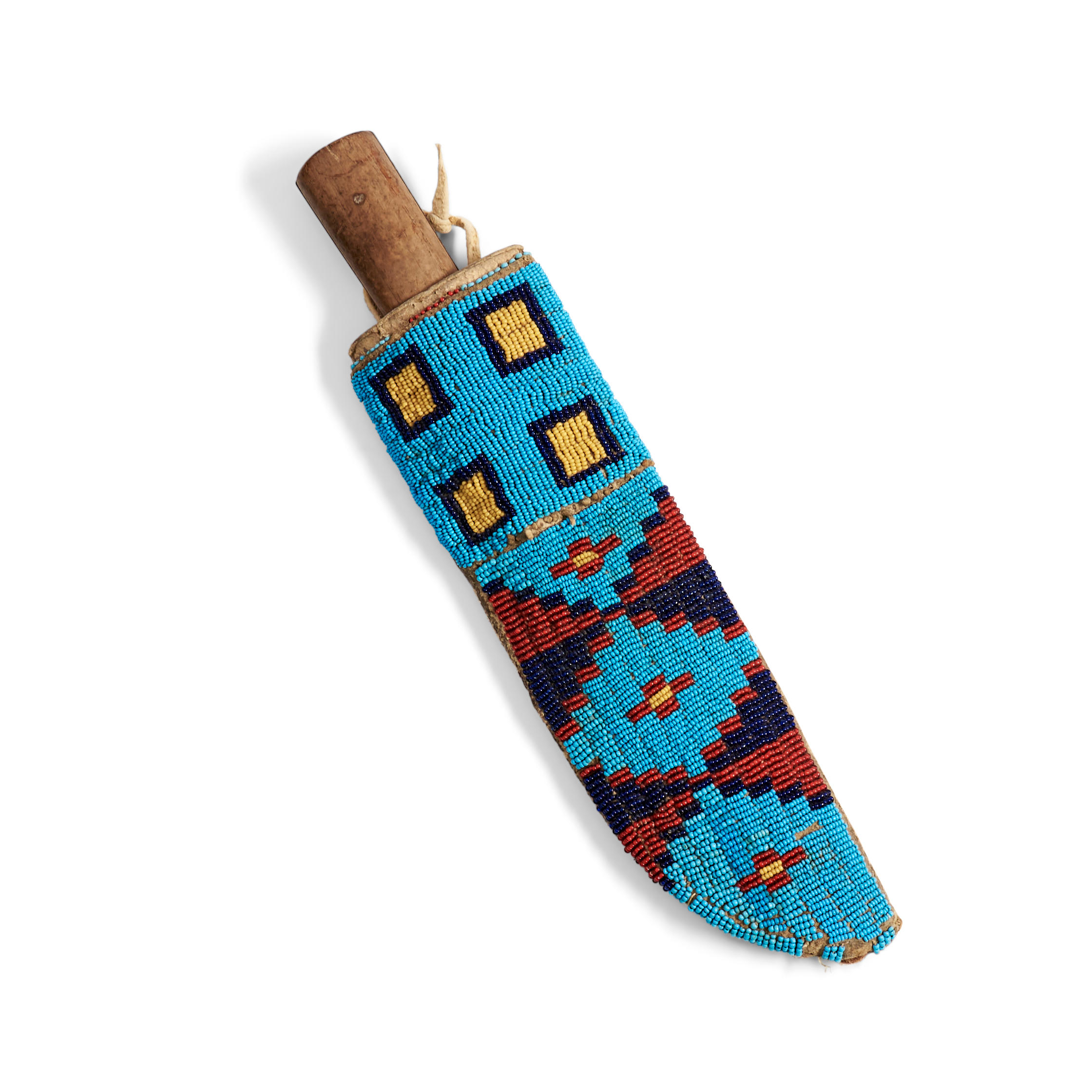 A PLAINS BEADED KNIFE SHEATH Sioux fourth quarter 19th century