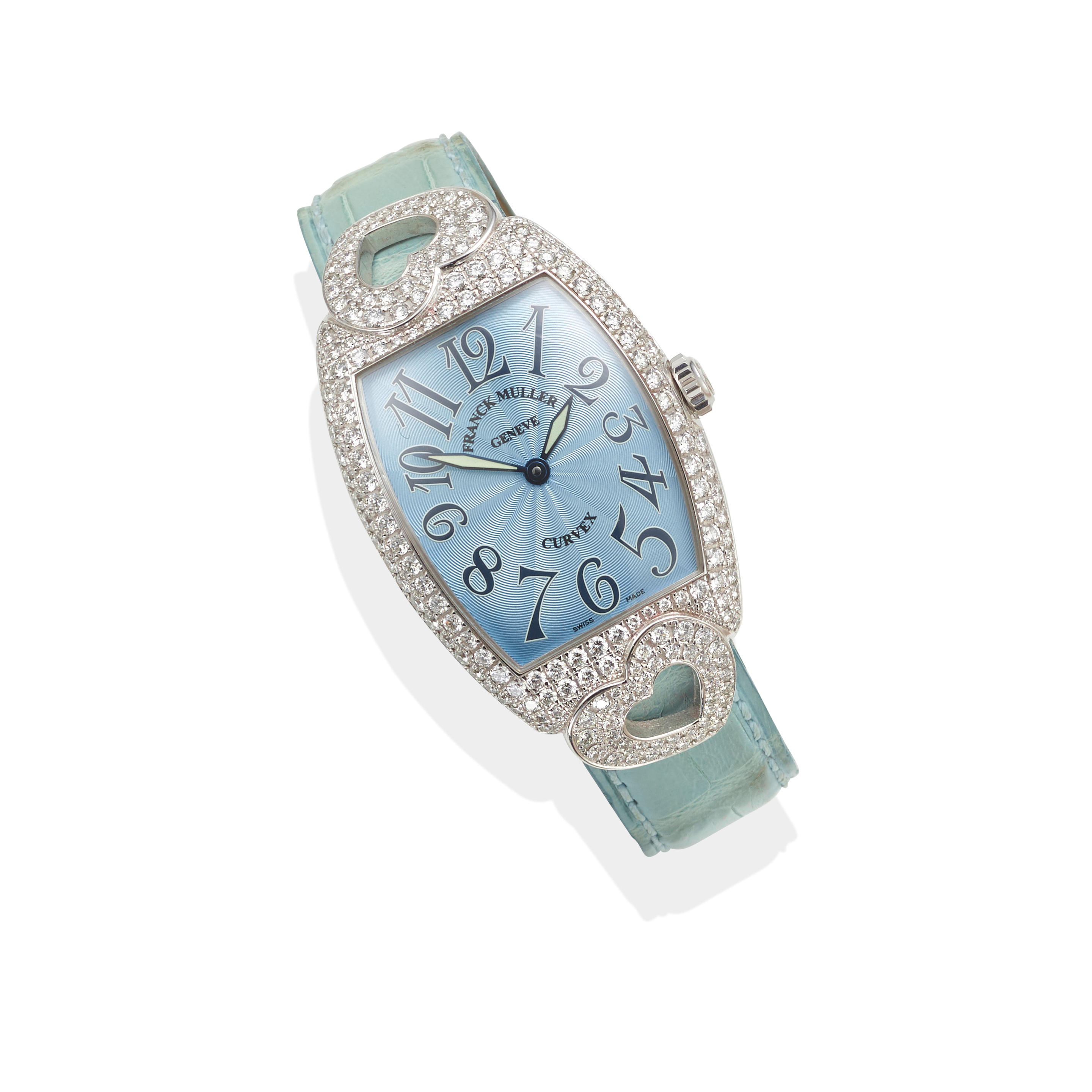 FRANCK MUELLER AN 18K WHITE GOLD AND DIAMOND WRISTWATCH Designed