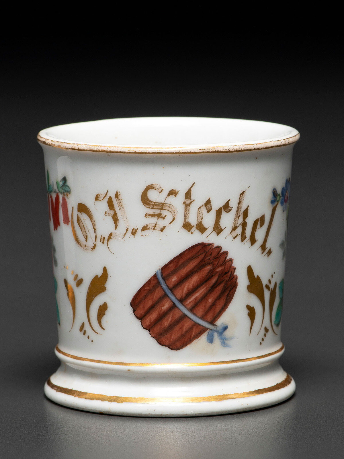 A Cigar Maker s Porcelain Occupational Shaving Mug Early 20th