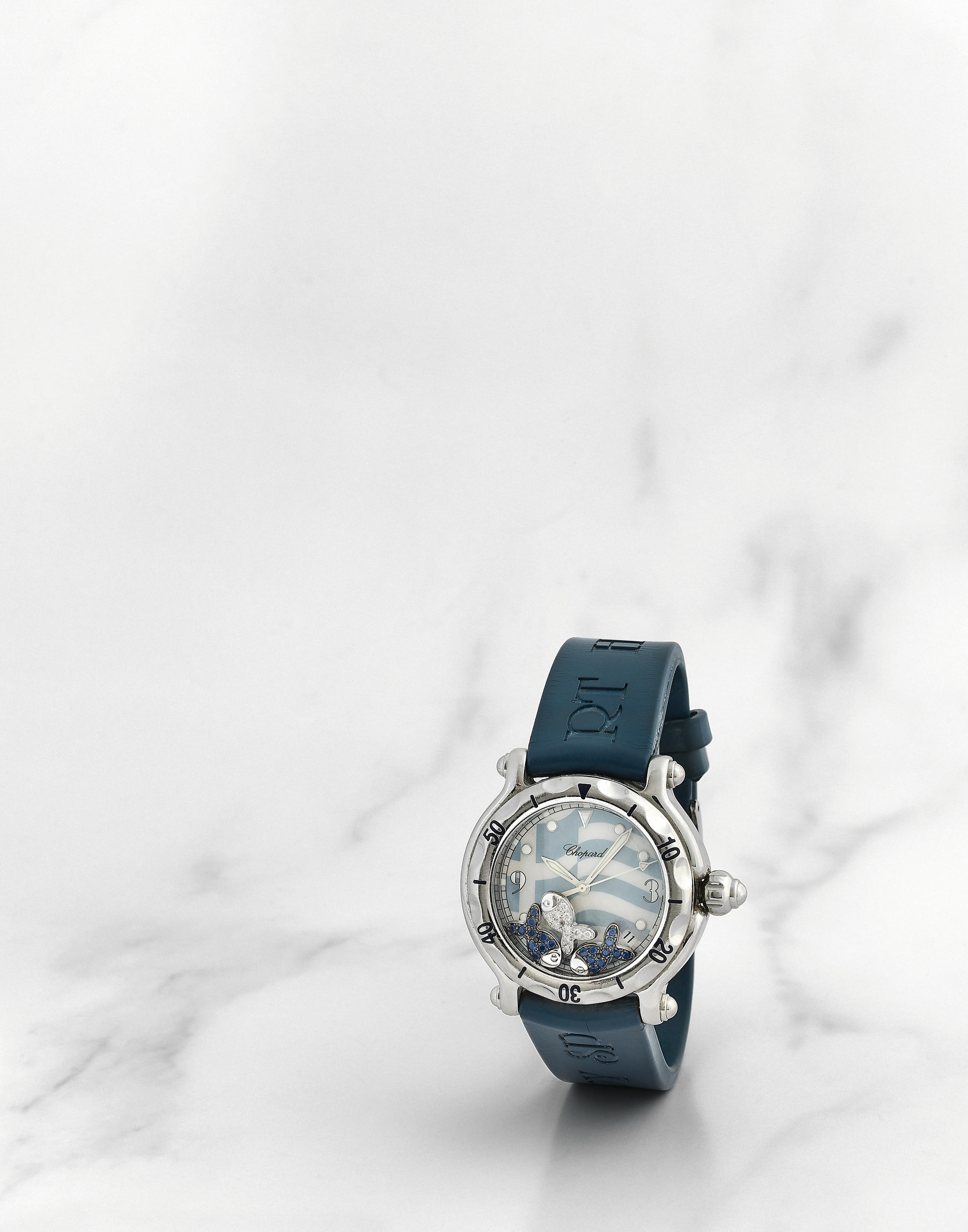 CHOPARD MONTRE BRACELET EN ACIER SERTIE DE DIAMANTS AVEC DATE