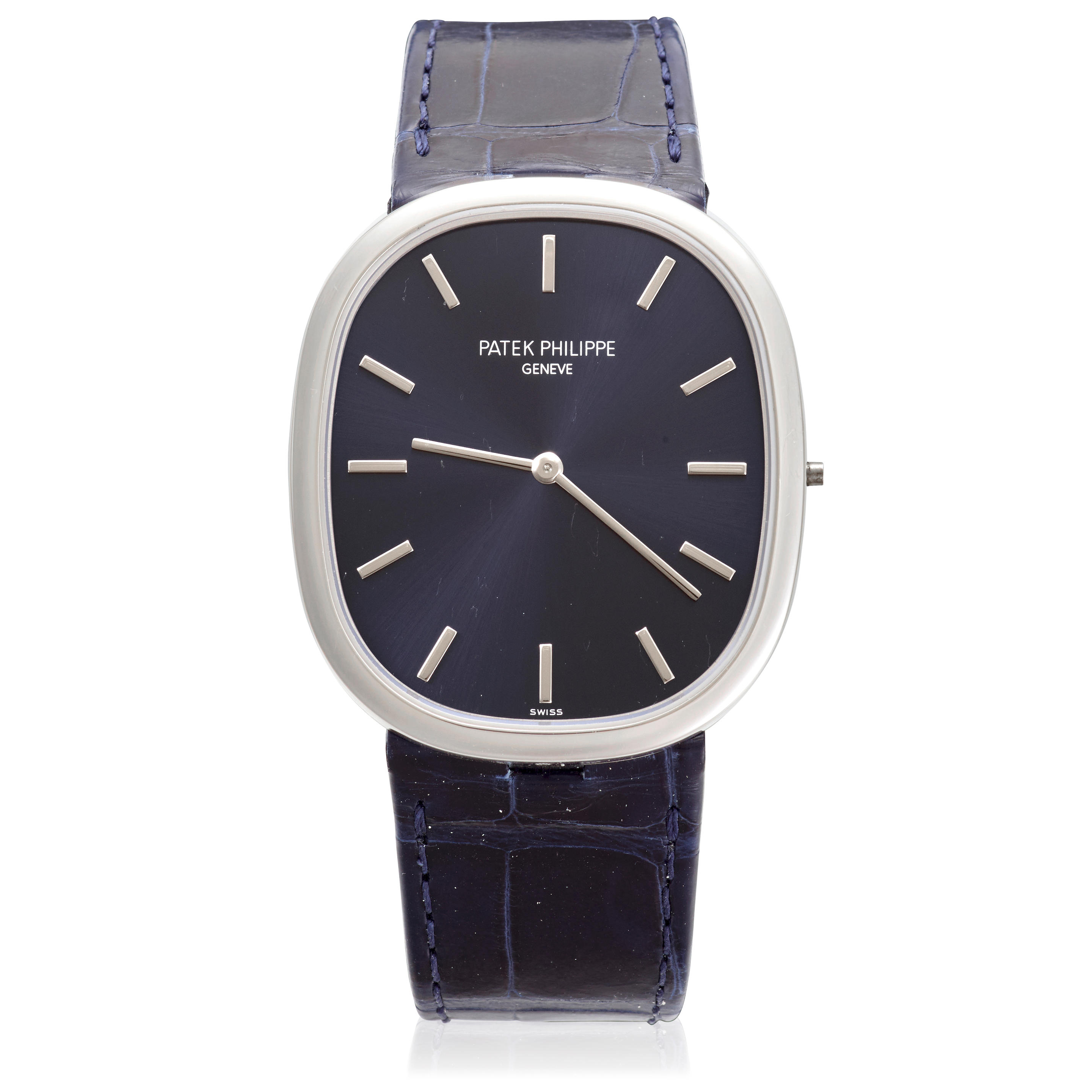 PATEK PHILIPPE A PLATINUM AUTOMATIC WRISTWATCH Model Ellipse Reference 5738P