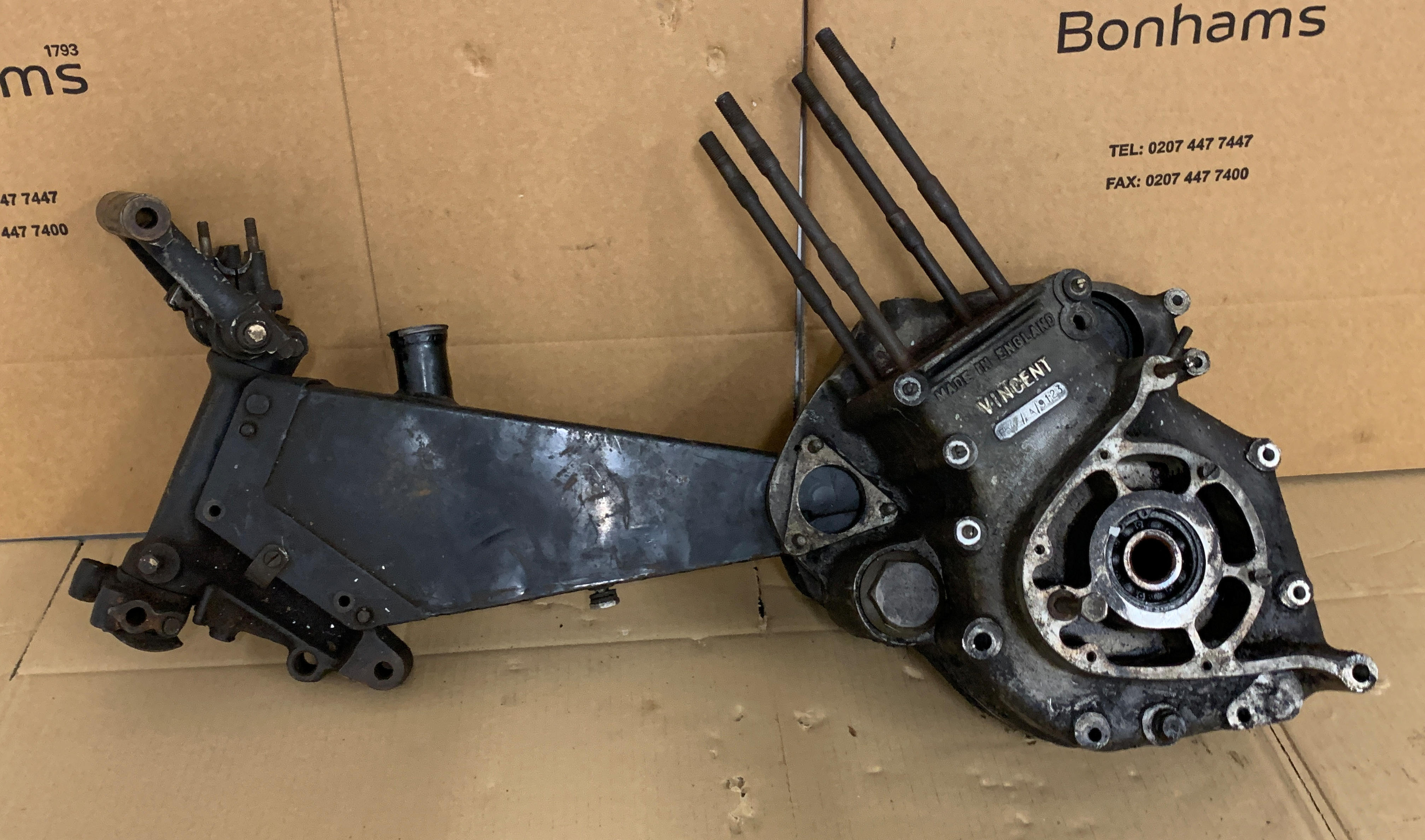 A VINCENT COMET UPPER FRAME MEMBER numbered RC 1 11023