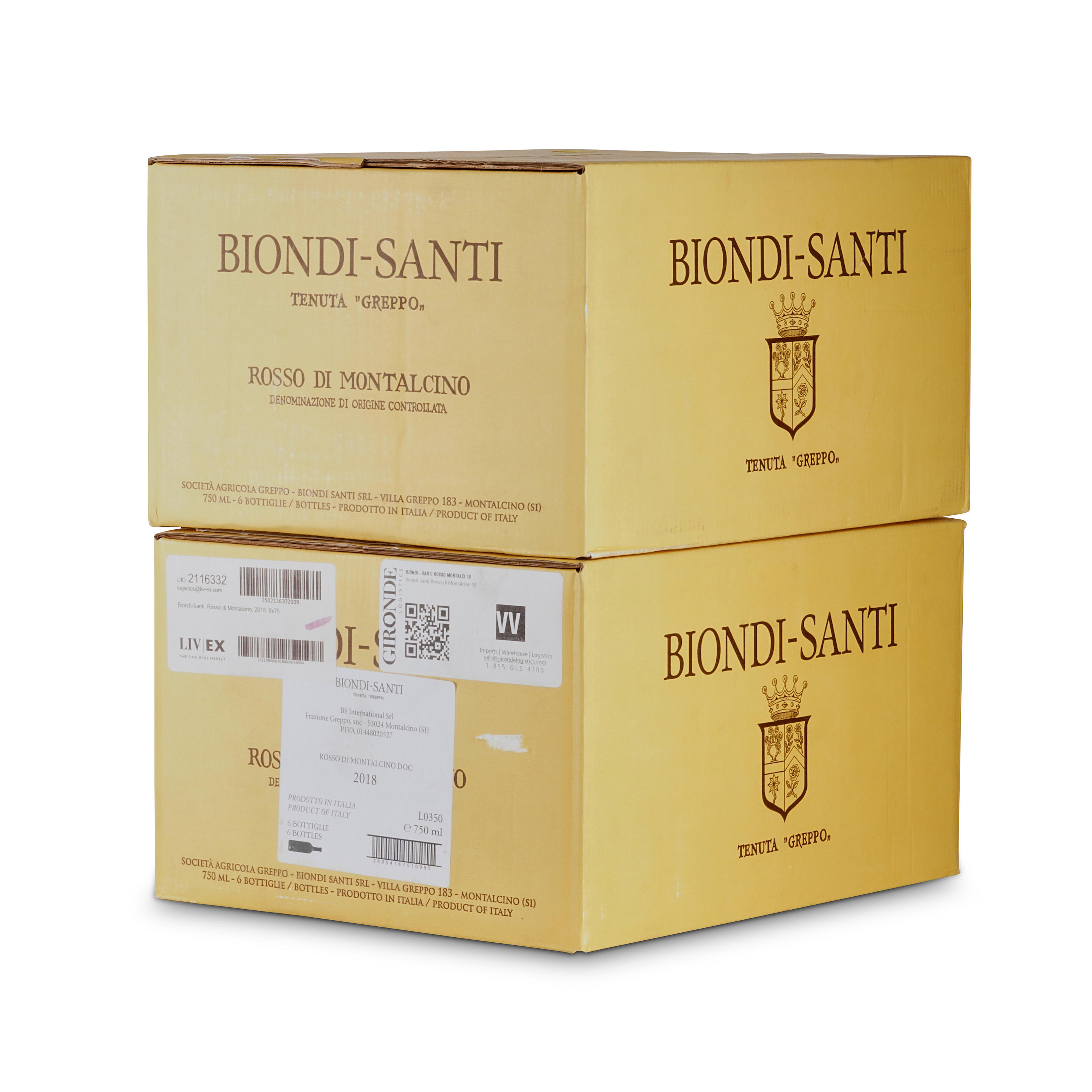 BIONDI SANTI ROSSO DI MONTALCINO 2018 12 BOTTLES Biondi Santi