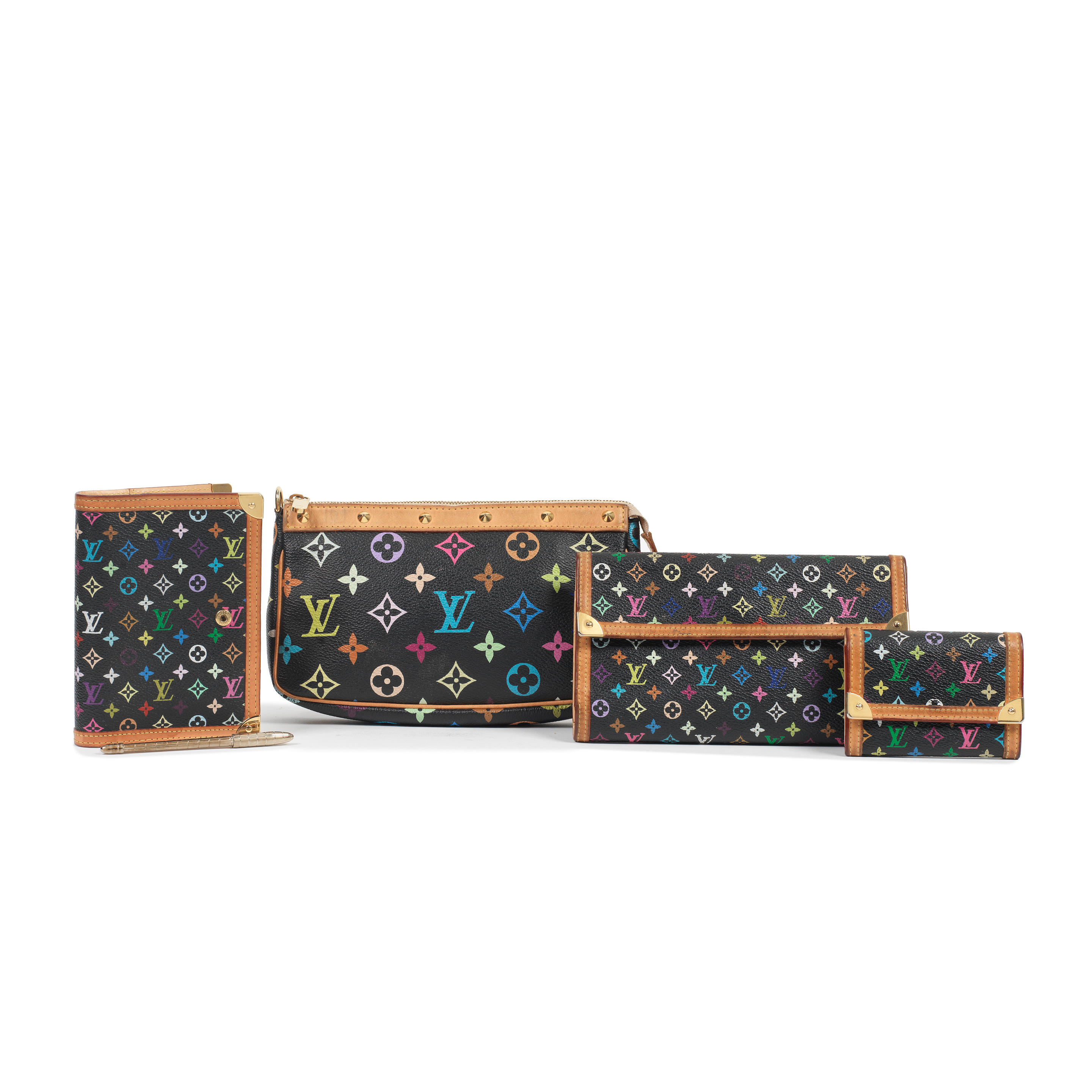 LOUIS VUITTON X TAKASHI MURAKAMI Four Pieces of Multicolour Monogram