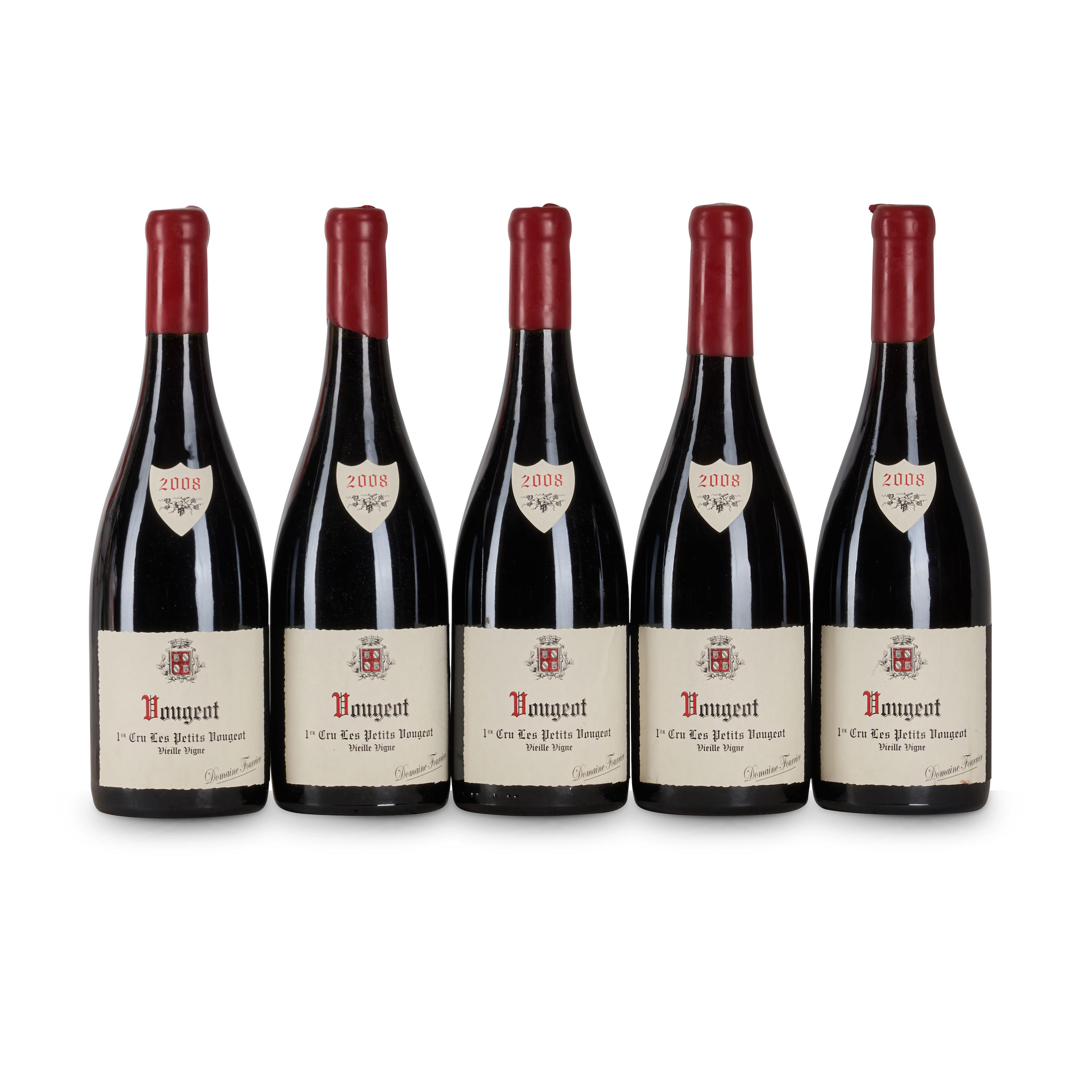 FOURRIER VOUGEOT LES PETITS VOUGEOT VIEILLES VIGNES 2008 5 BOTTLES