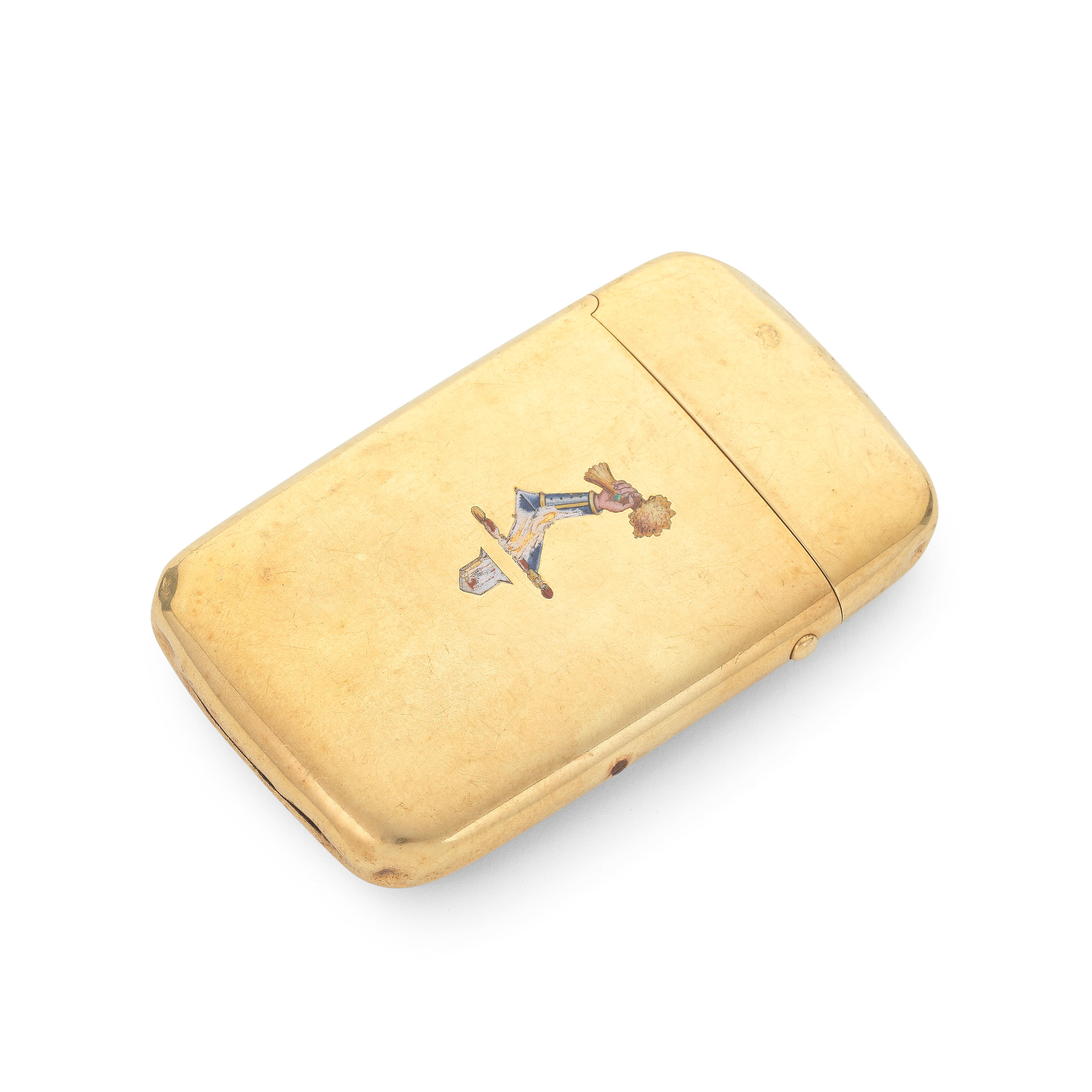 AN 18K GOLD VICTORIAN CIGARETTE CASE Louis Dee London 1882