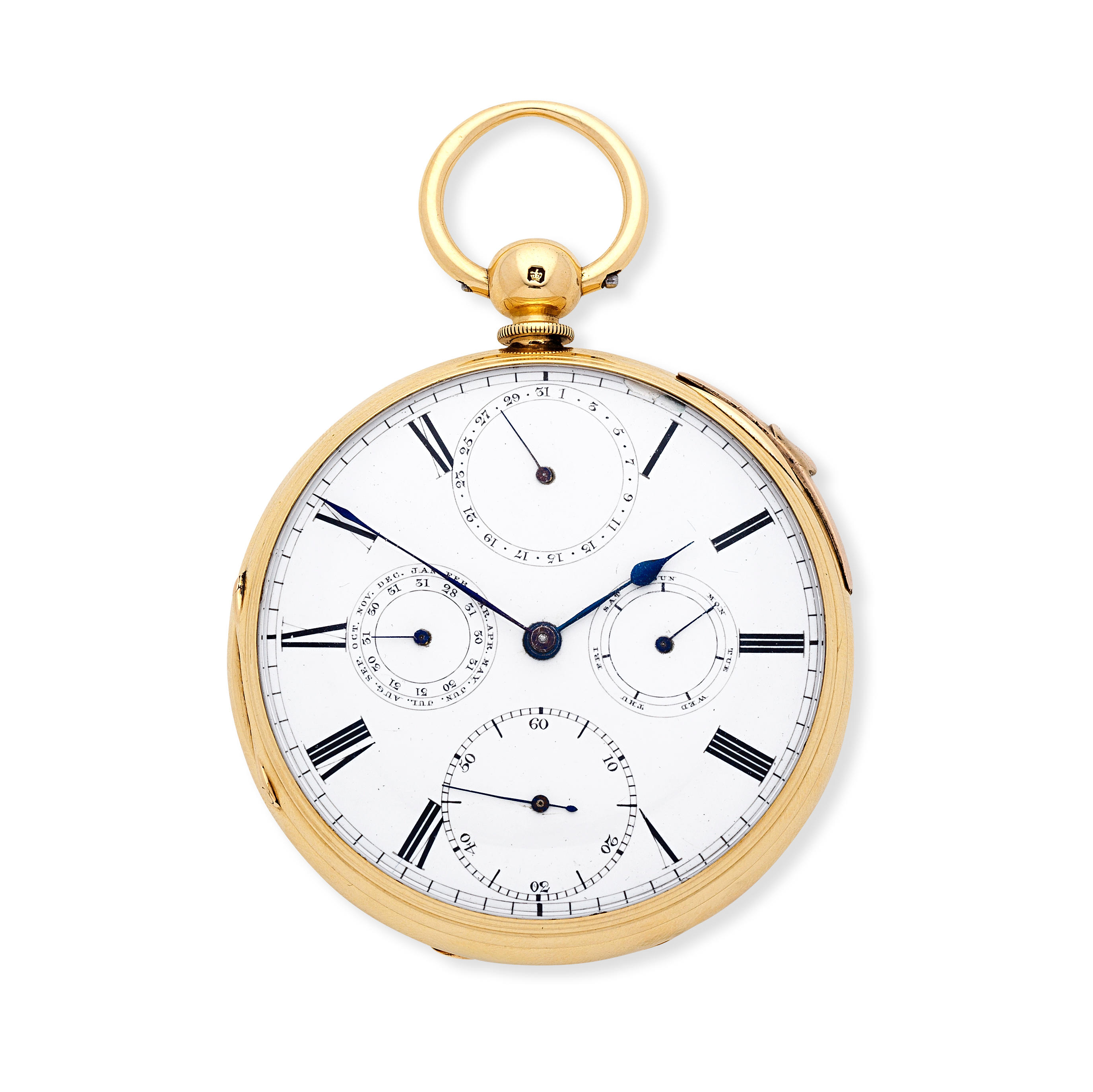 WILLIAM ROGERS LIVERPOOL AN 18K GOLD KEY WIND OPEN FACE