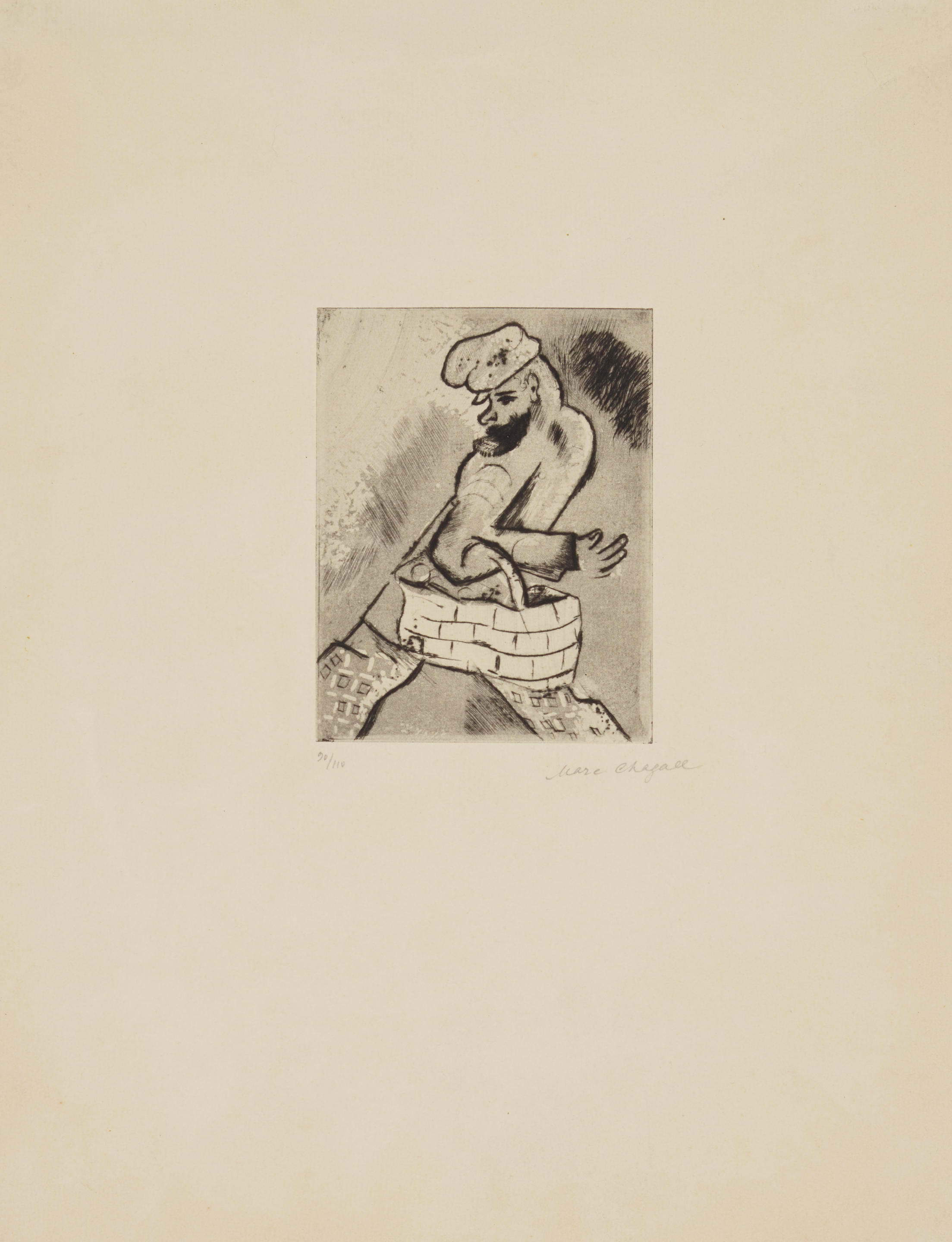 MARC CHAGALL 1887 1985 Der Mann mit dem Korb from