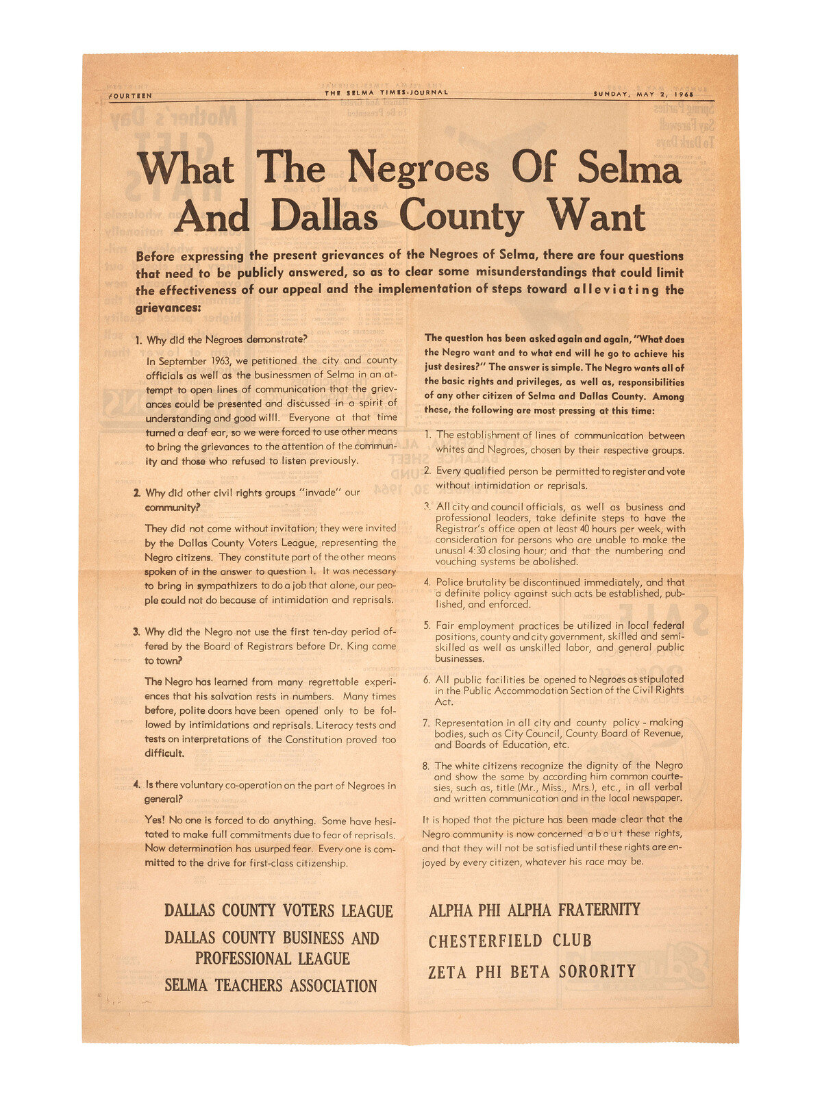 AFRICAN AMERICANA What the Negroes of Selma and Dallas County