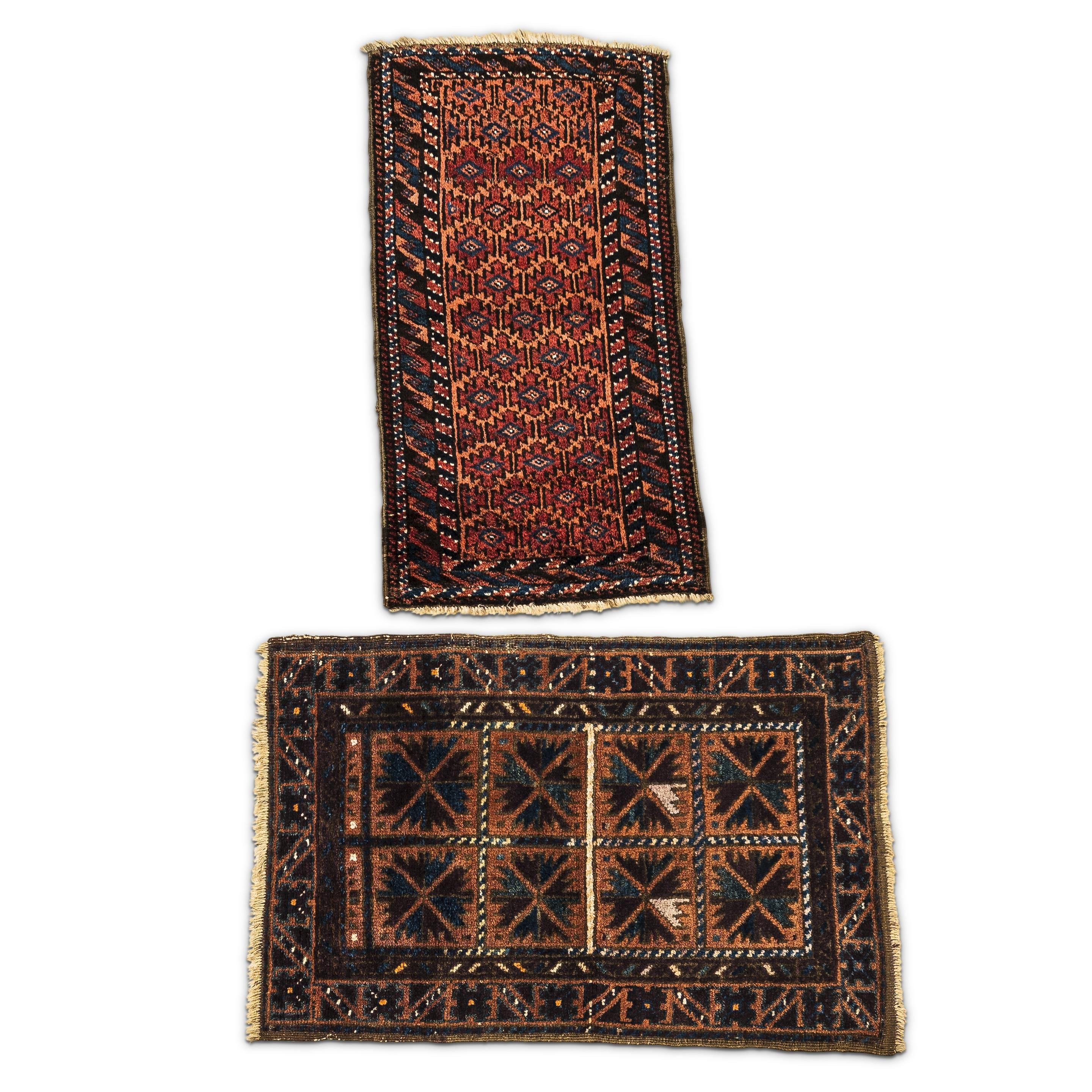 TWO BALOUCH BALISHT Iran c 1920 1 ft 6 in