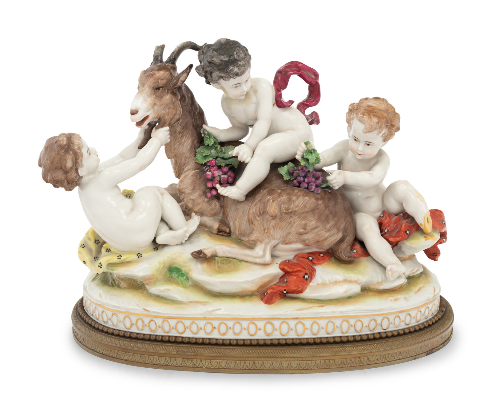 A Volkstedt Porcelain Figural Group Early 20th Century bearing a