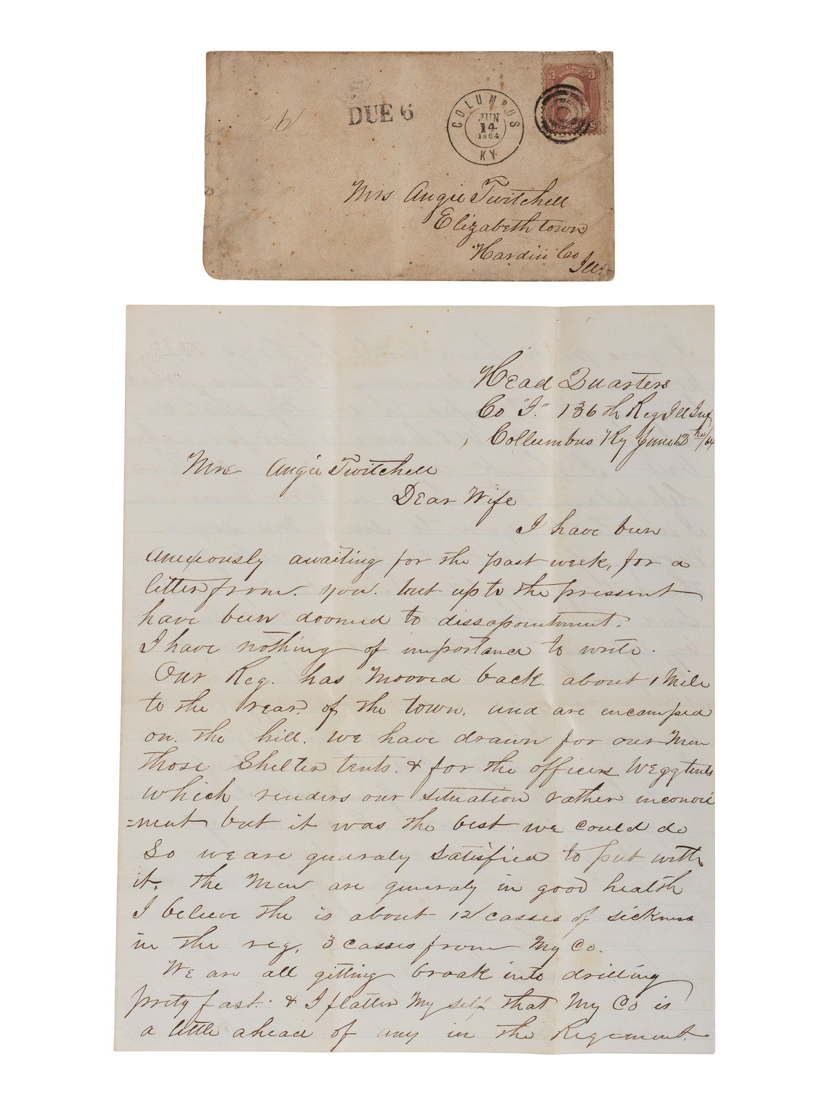 CIVIL WAR Letters written from the Western Theater by Captain