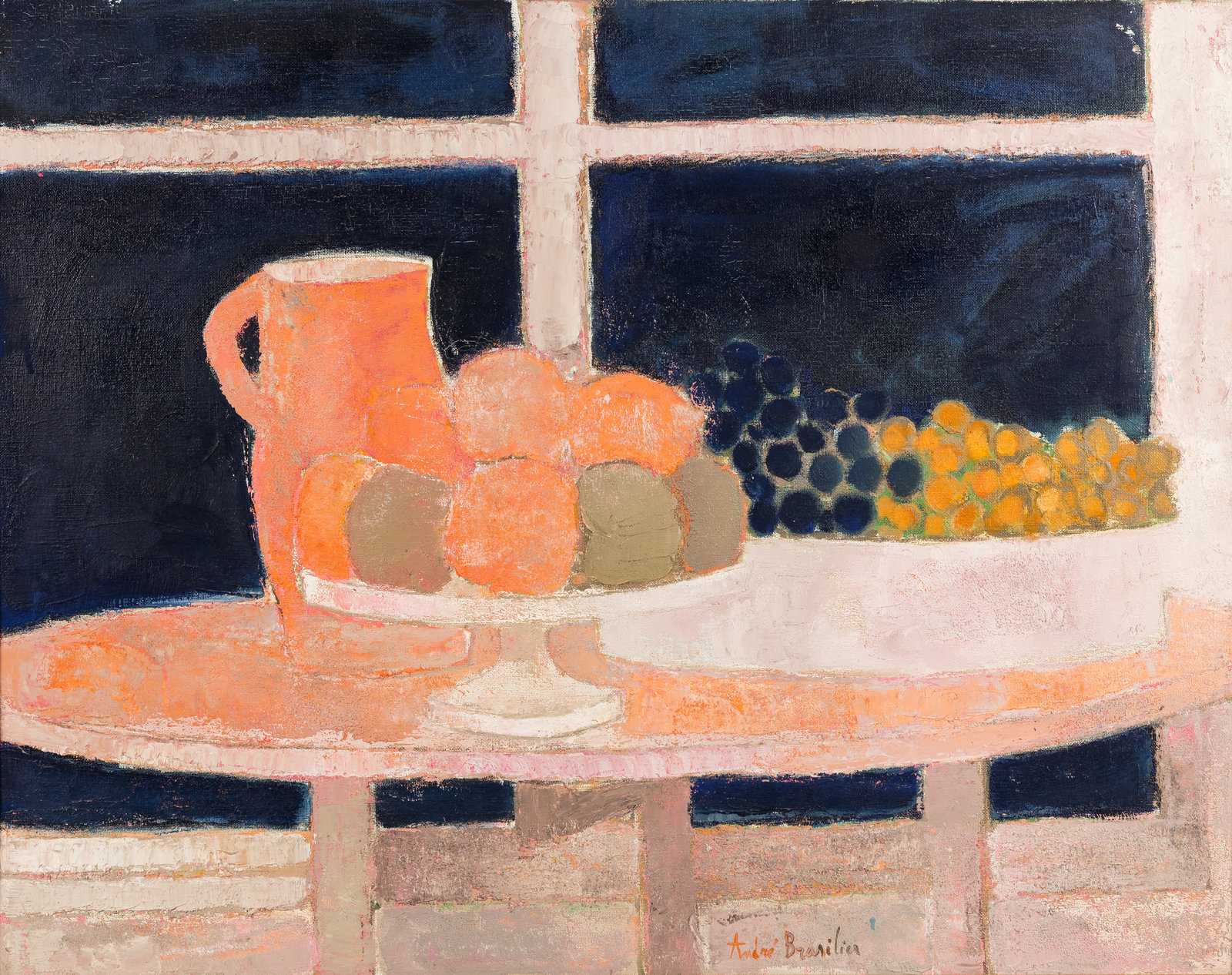 Andr Brasilier French b 1929 Nature morte le soir Nature