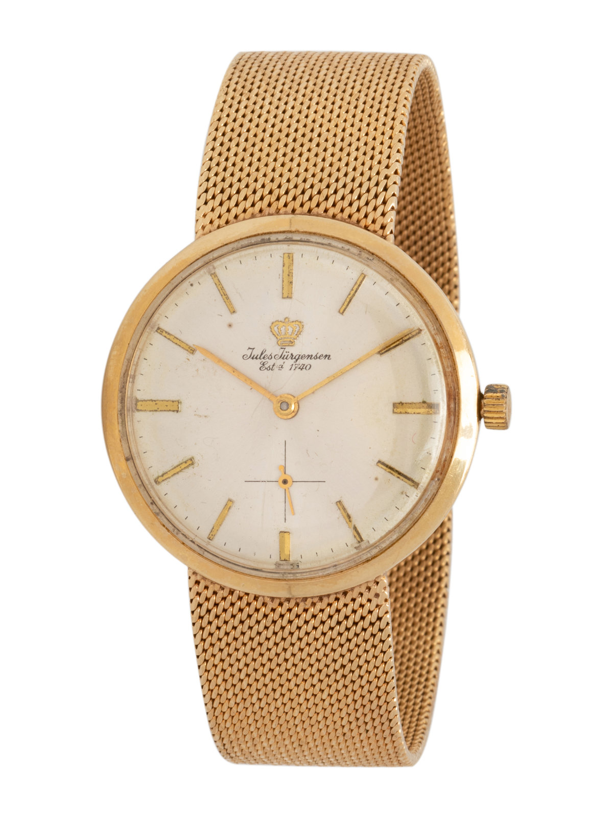 JULES JURGENSEN 14K YELLOW GOLD WRISTWATCH 33 00 mm case