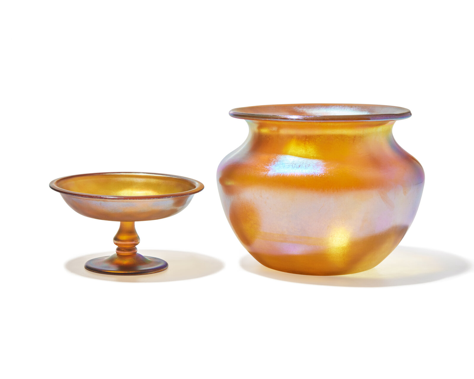 Tiffany Studios American active 1878 1932 Gold Favrile glass vase