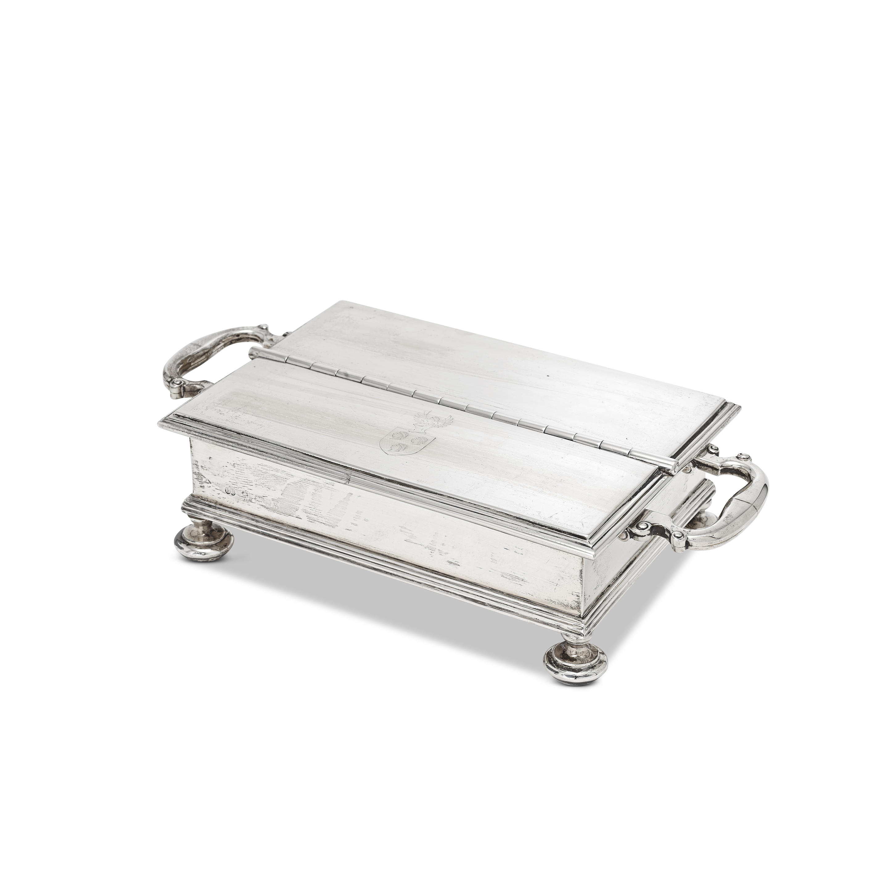 A SILVER TREASURY INKSTAND Elkington and Co Birmingham 1921 Conventional