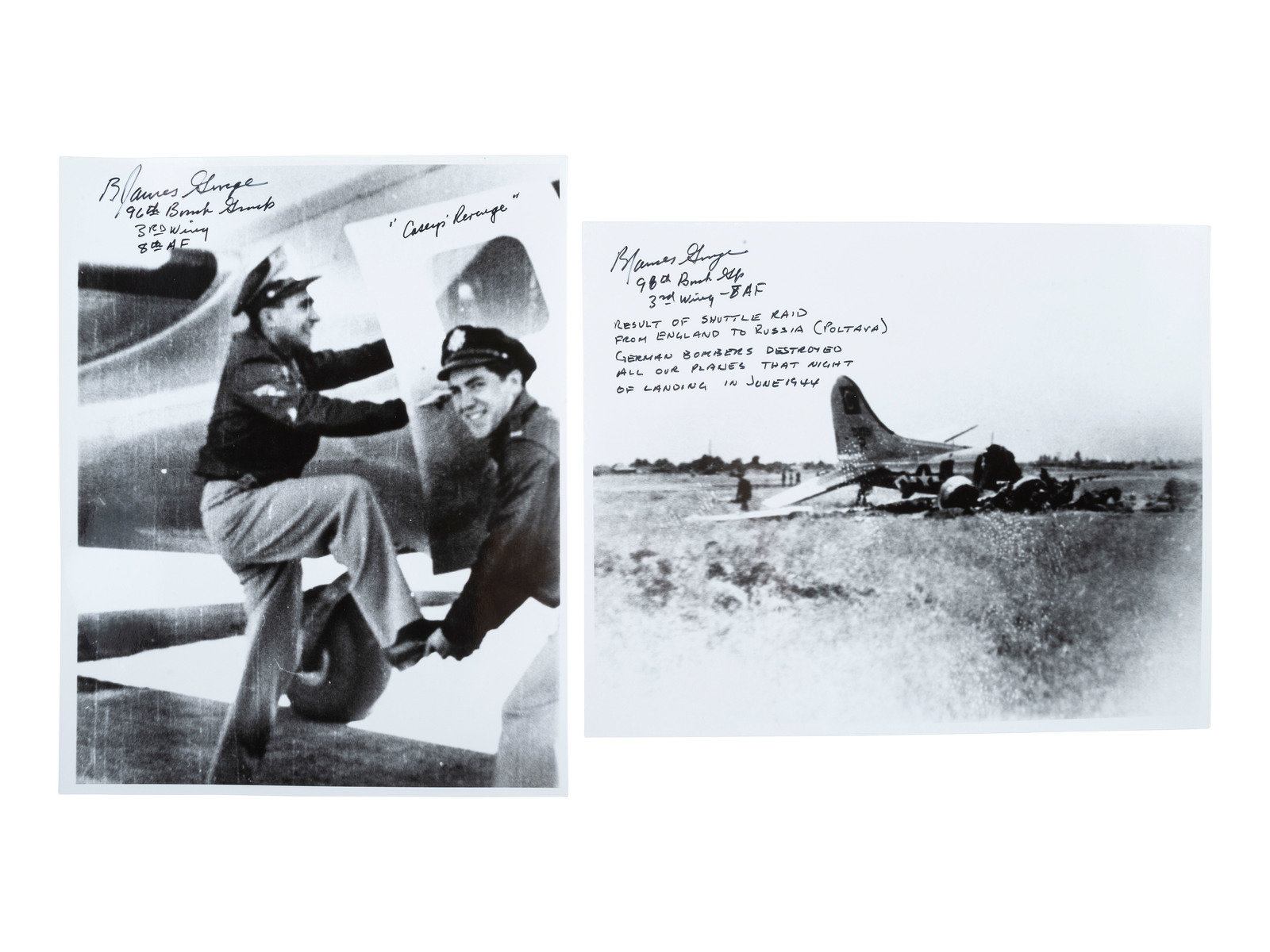 WWII Large group of signatures of American aces and aviators