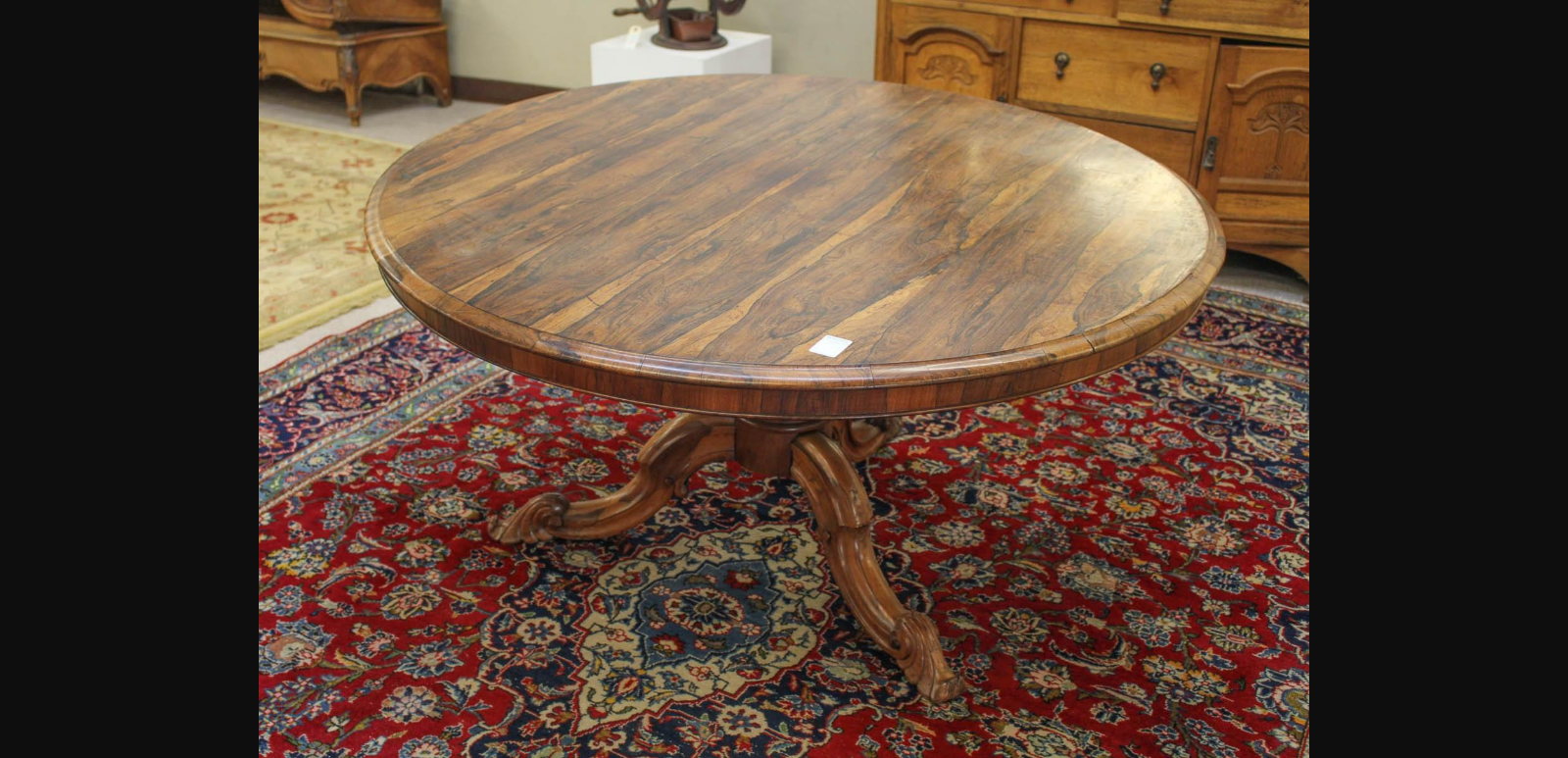 VICTORIAN TILT TOP ROSEWOOD DINING TABLE