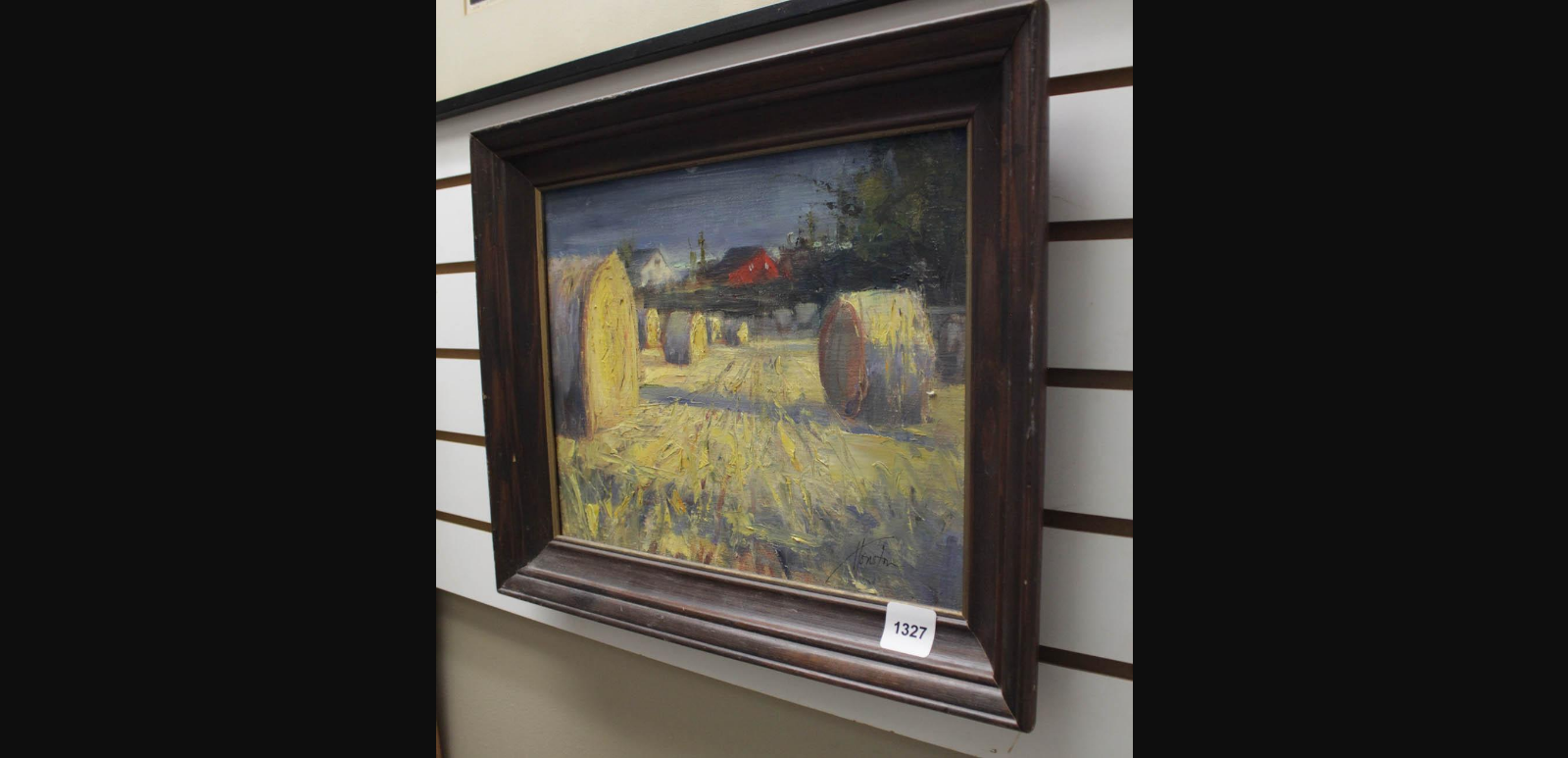 AMANDA HOUSTON OREGON OIL ON BOARD FARMLAND
